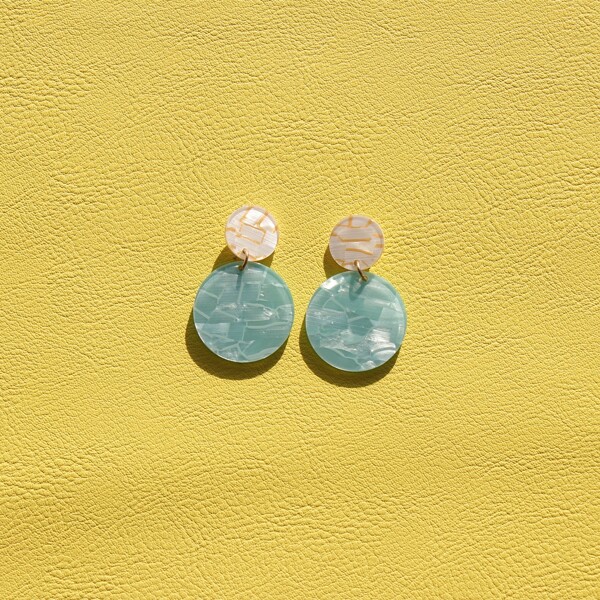 

Colorful Round Drop Earrings, Multicolor