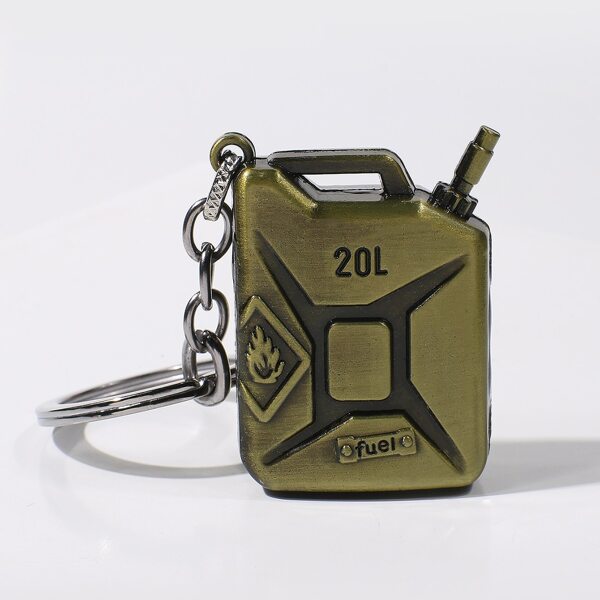 

Fuel Drum Design Keychain, Green