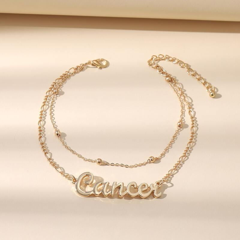 

Constellation Letter Layered Anklet, Gold