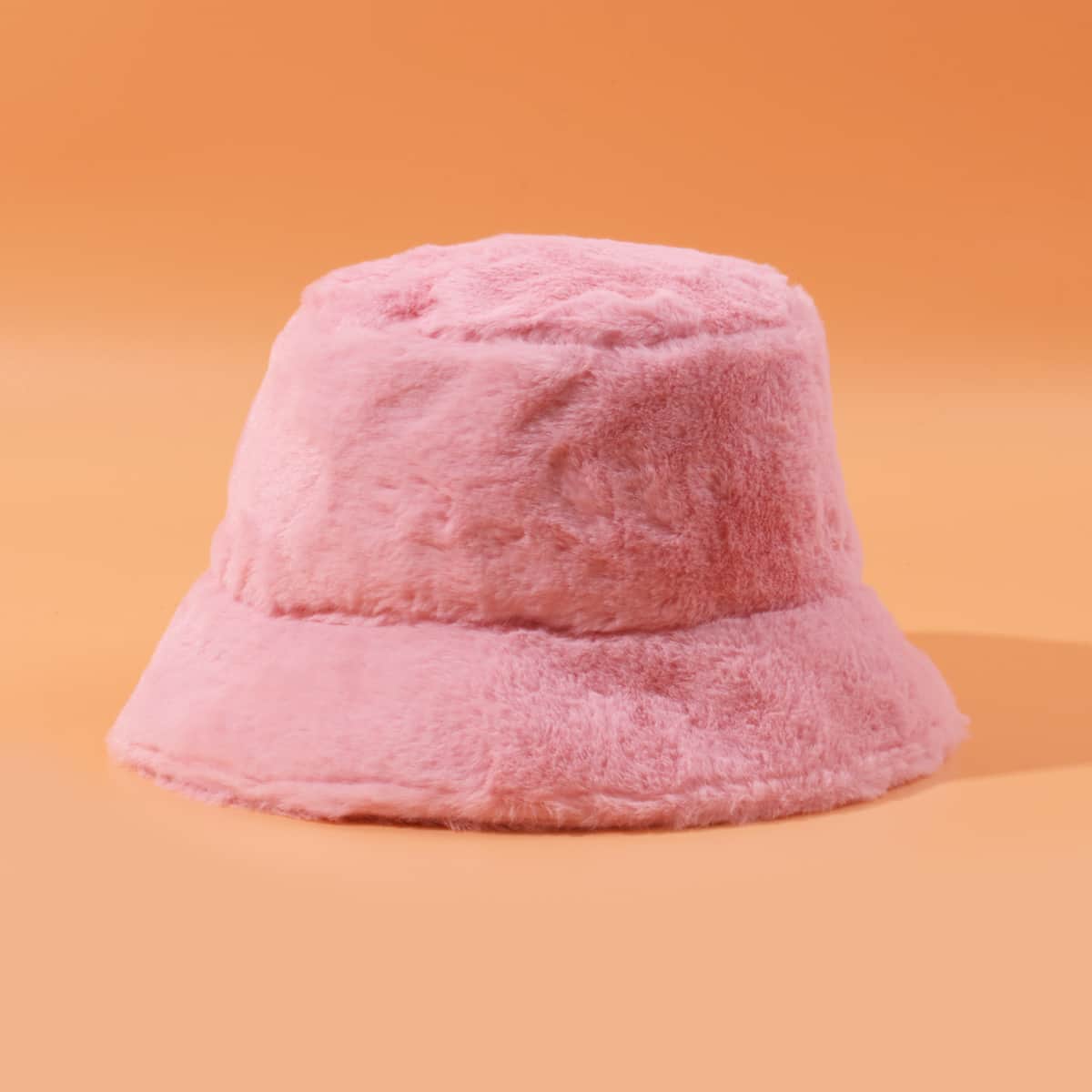 

Solid Fluffy Bucket Hat, Pink