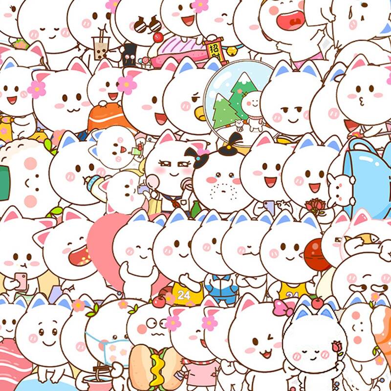 

50pcs Cartoon Graphic Sticker, Multicolor