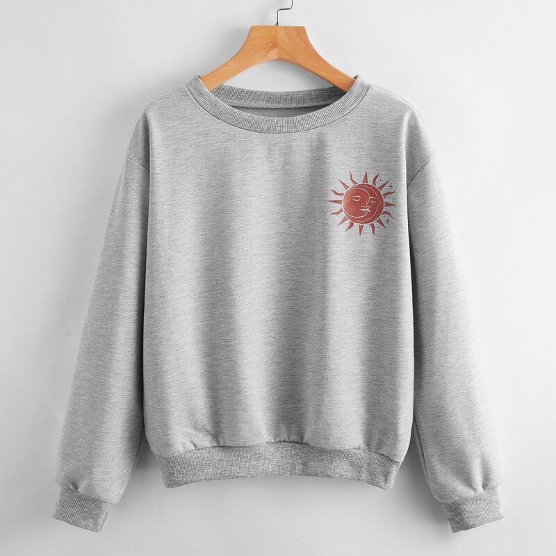 

Sun Graphic Sweatshirt, Light grey