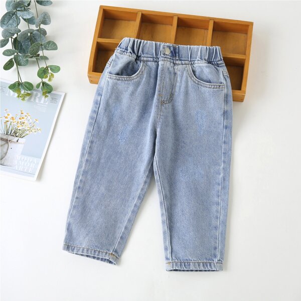 

Toddler Boys Slant Pocket Tapered Jeans, Light wash