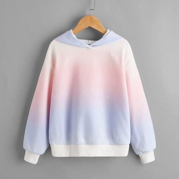 

Girls Ombre Drop Shoulder Hoodie, Multicolor