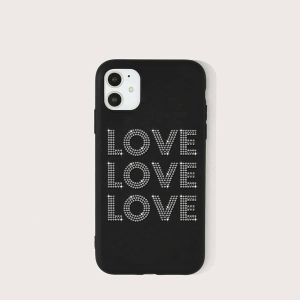 

Letter Graphic iPhone Case, Black