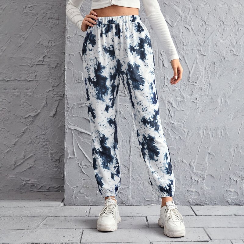 

Tie Dye High Waist Sweatpants, Multicolor