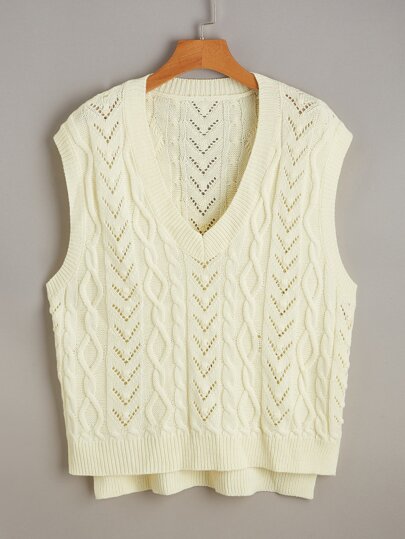 Plus V-neck Knit Top