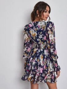 SHEIN Đầm phân lớp Hoa Boho - Nhiều màu - Xem 2