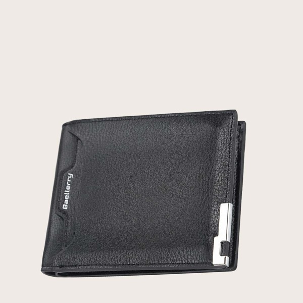 

Men Metal Decor Purse, Black