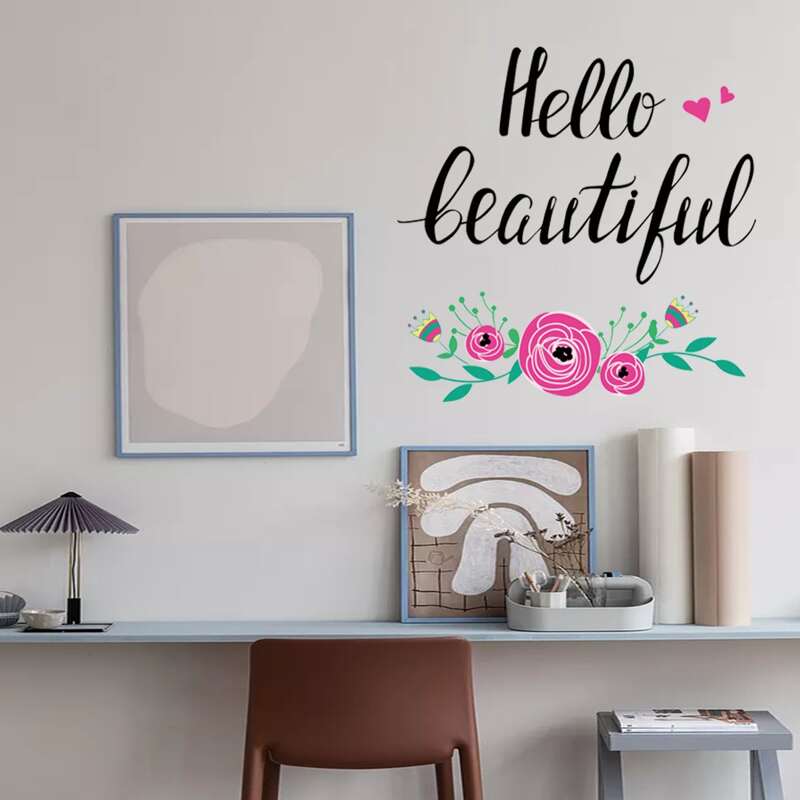 

Slogan Graphic Wall Sticker, Multicolor