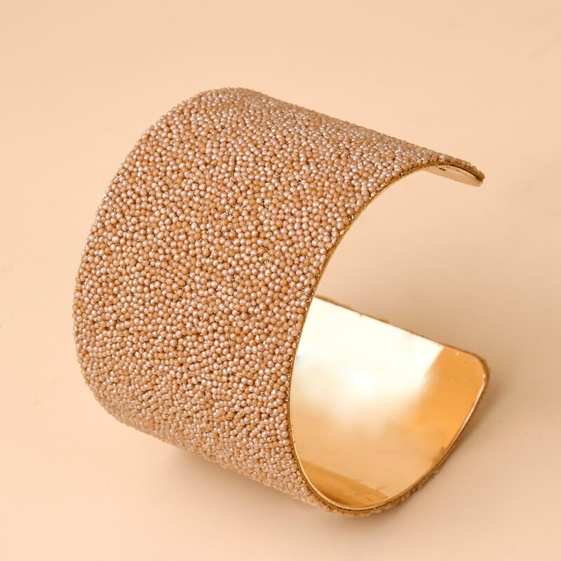 

Wide Cuff Bracelet, Coffee brown