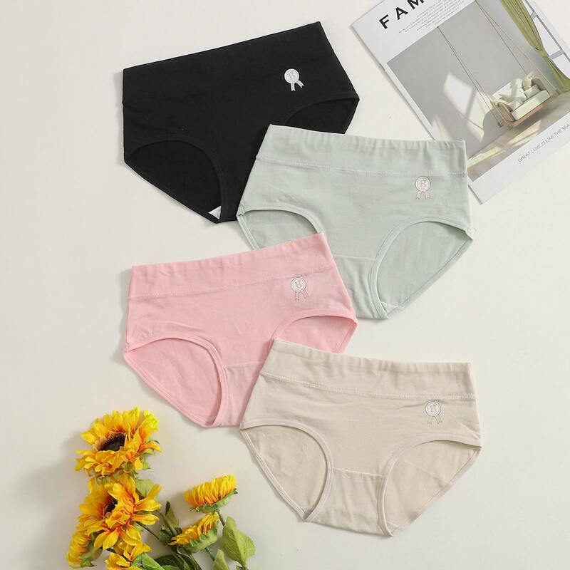 

4pack Letter Panty Set, Multicolor