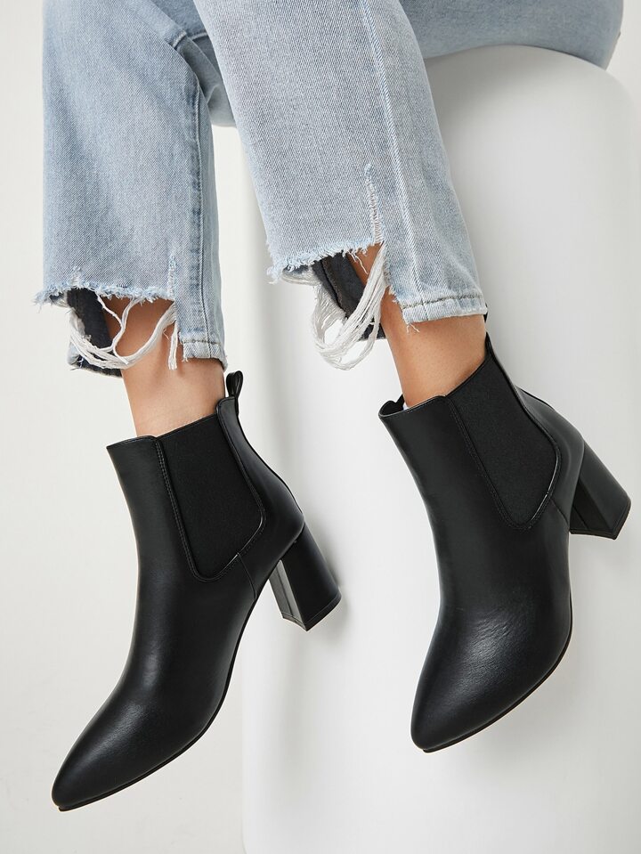 Es Esto Lo Nuevo de Botas chelsea con tacón grueso ?? | ROMWE