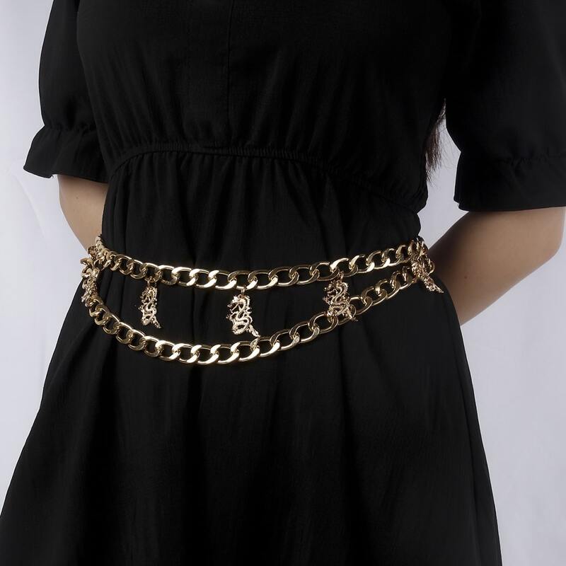 

Layered Chain Belt, Gold
