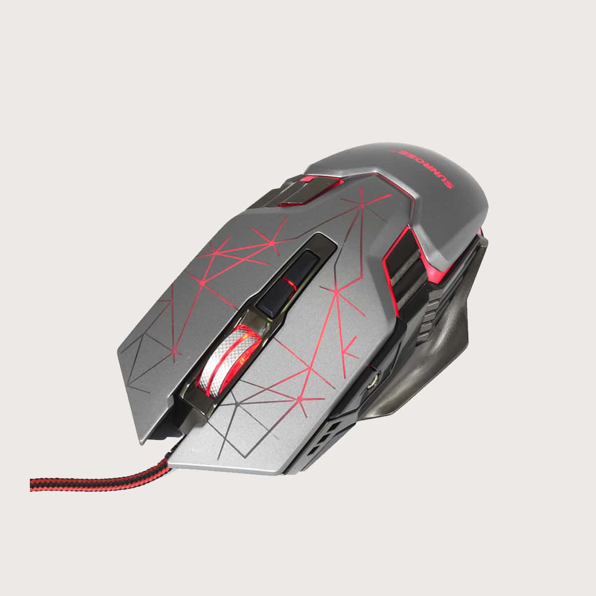 

Wired Gaming Glowing Mouse, Silver