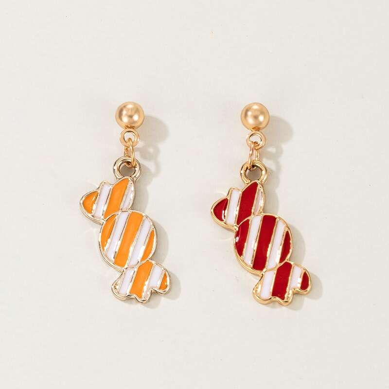 

Christmas Candy Drop Earrings, Multicolor