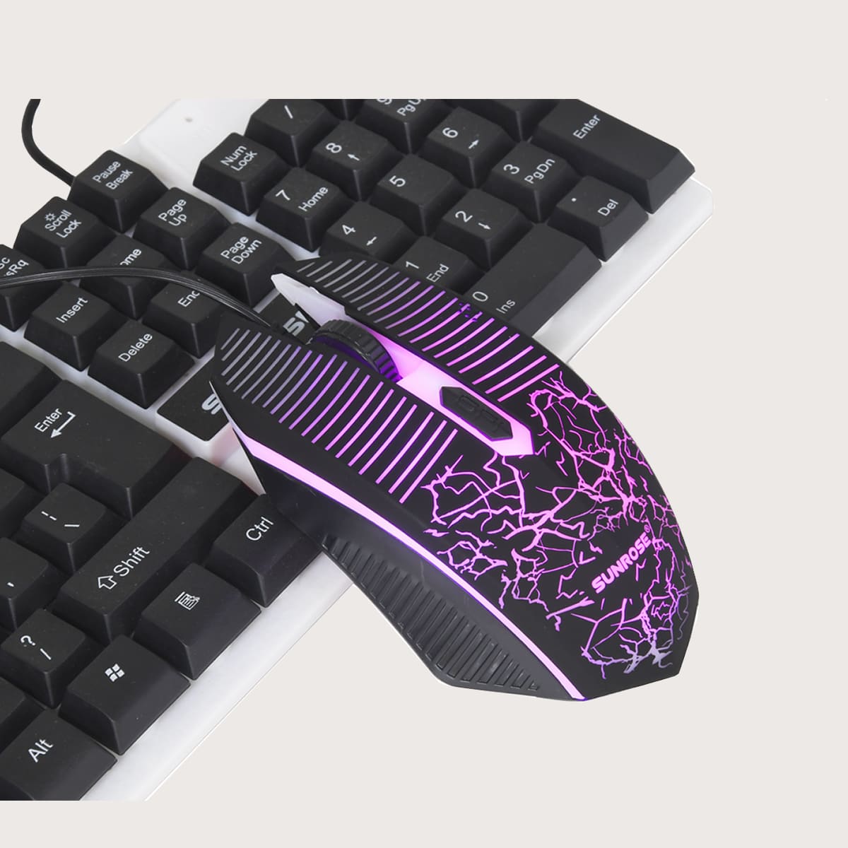 

Wired Graphic Glowing Mouse, Black