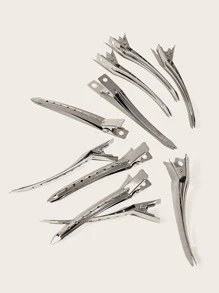 10PCS Professional Duckbill Hair Sectioning Clips – Silver Wave Grip Alligator Hair Clips For Styling, Cutting, Perming & Coloring – Non-Slip Flat Hair Clamps For Precise Partitioning – Metal Hairdressing Tools For Salon, Barber & Home Use – Heat-Resistant & Anti-Slip Design, Back To School, Travel Holiday Essentials, Hair Accessories For Women, Slick Back Brush, Barber Accessories, Hair Dryer, Hair, Barber, Hair Tools, Hair Products,Hair Dryer,Hair, Accessories, Hair Products, Hair Tools, Hair Stuff, Hair Care, Curly Hair Brush, Barber, Barber Accessories, Hairdressing Equipment,Hair,Travel,Hair Products,Hair Tools,Hair Stuff,Barber,Barber Accessories,Barbershop,Hairdressing Equipment - Silver - View 4