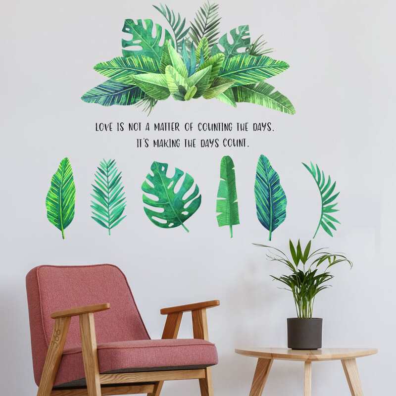 

Leaf Print Wall Sticker, Multicolor
