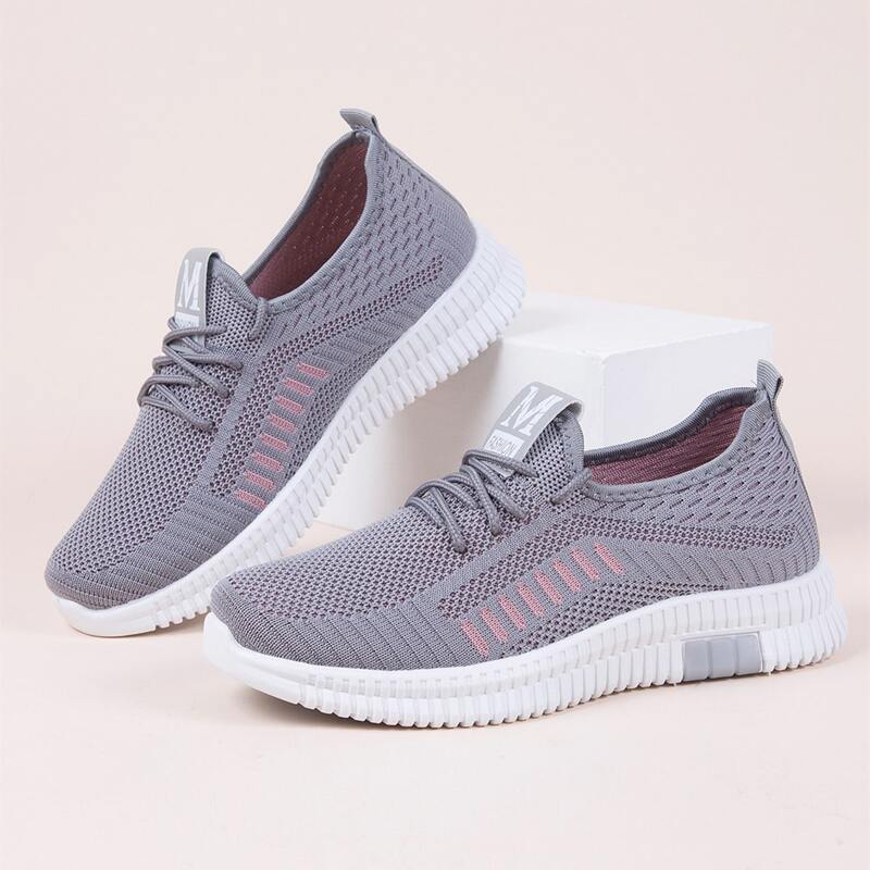

Lace-up Decor Letter Graphic Sneakers, Grey