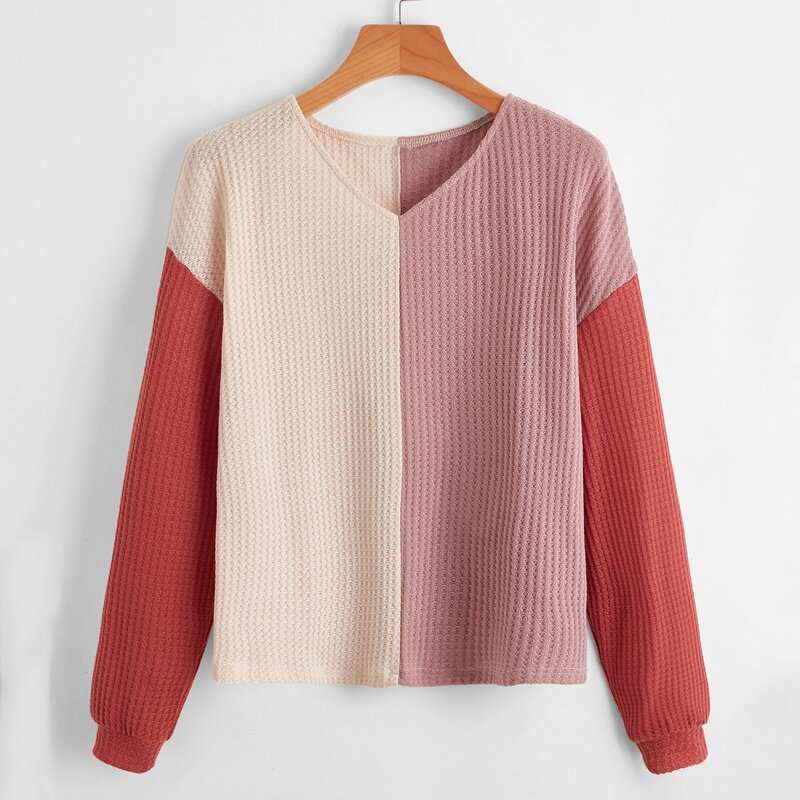 

Colorblock Drop Shoulder Sweater, Multicolor