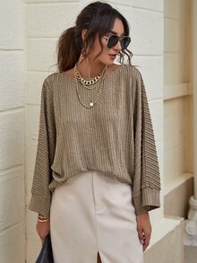 Camisetas Liso Casual - Caqui - Ver 3