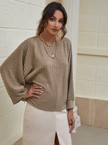 Camisetas Liso Casual - Caqui - Ver 4