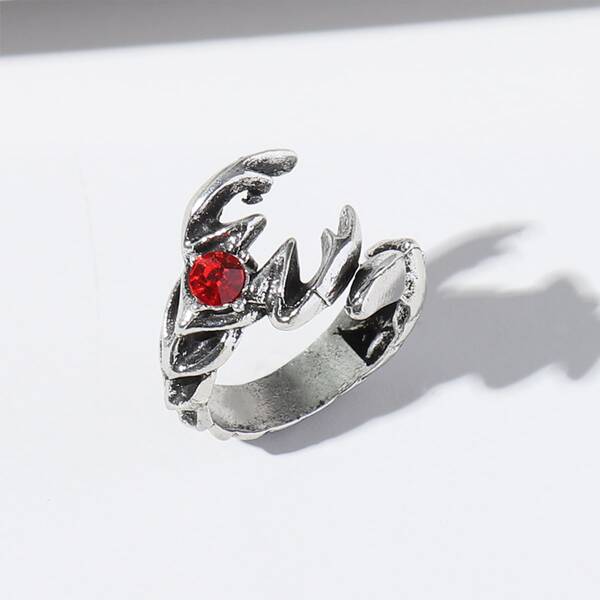 

Rhinestone Decor Ring, Silver