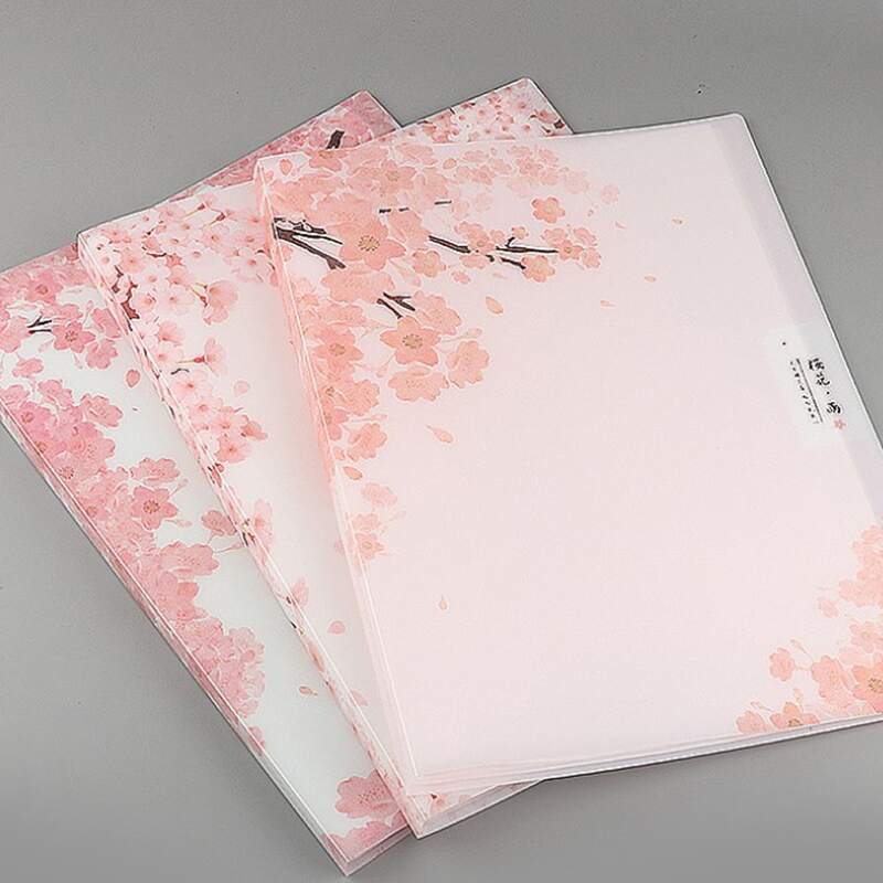 

1pc Flower Print Random File Folder, Multicolor