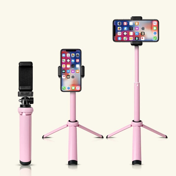 

Solid Desktop Phone Tripod Head, Pink