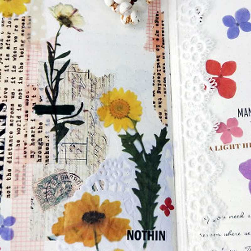 

40pcs Flower Print Random Sticker, Multicolor