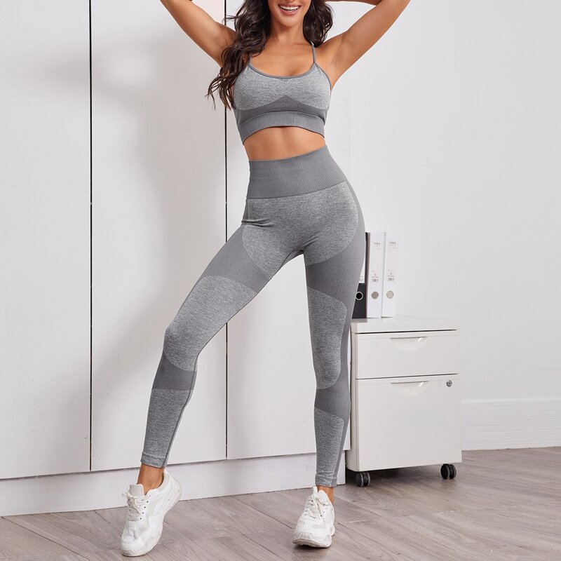

Criss Cross Backless Sports Set, Grey