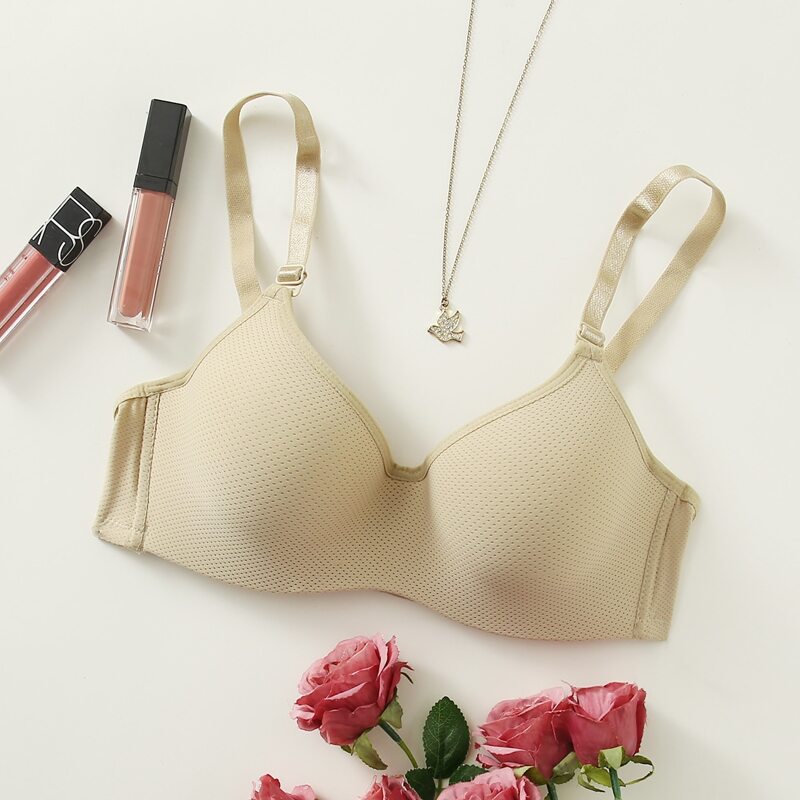 

Solid Simple Bra, Apricot
