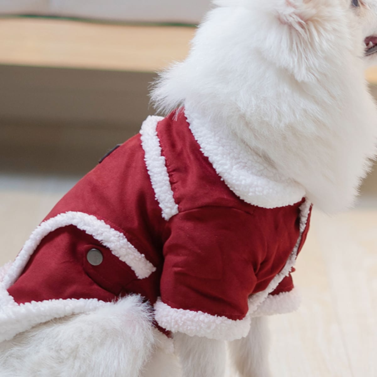 

Two Tone Dog Coat, Red