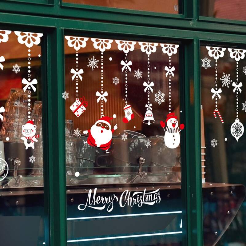 

Christmas Cartoon Graphic Window Sticker, Multicolor