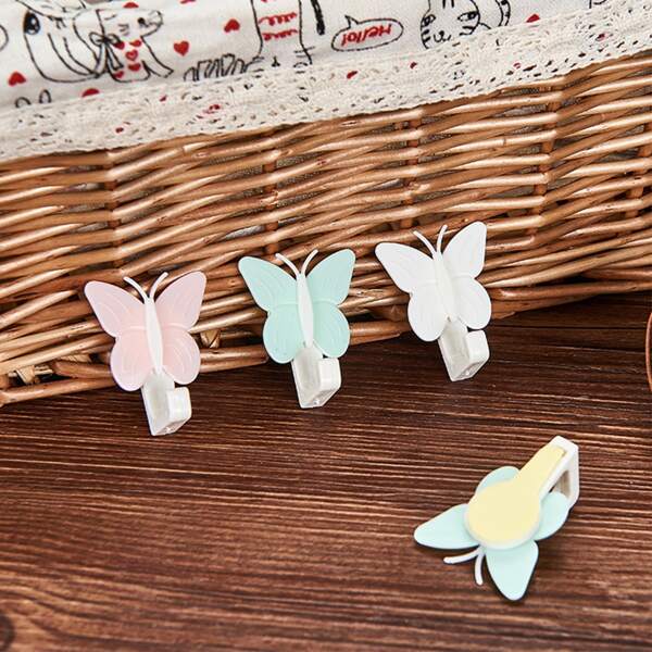

6pcs Butterfly Shaped Random Wall Hook, Multicolor
