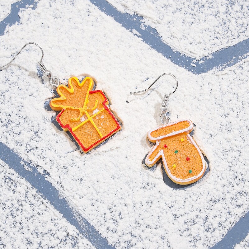 

Christmas Gift & Glove Drop Earrings, Orange