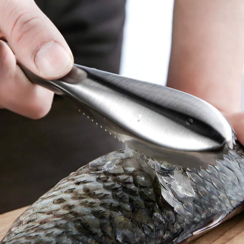 

1pc Stainless Steel Fish Scaler, Silver