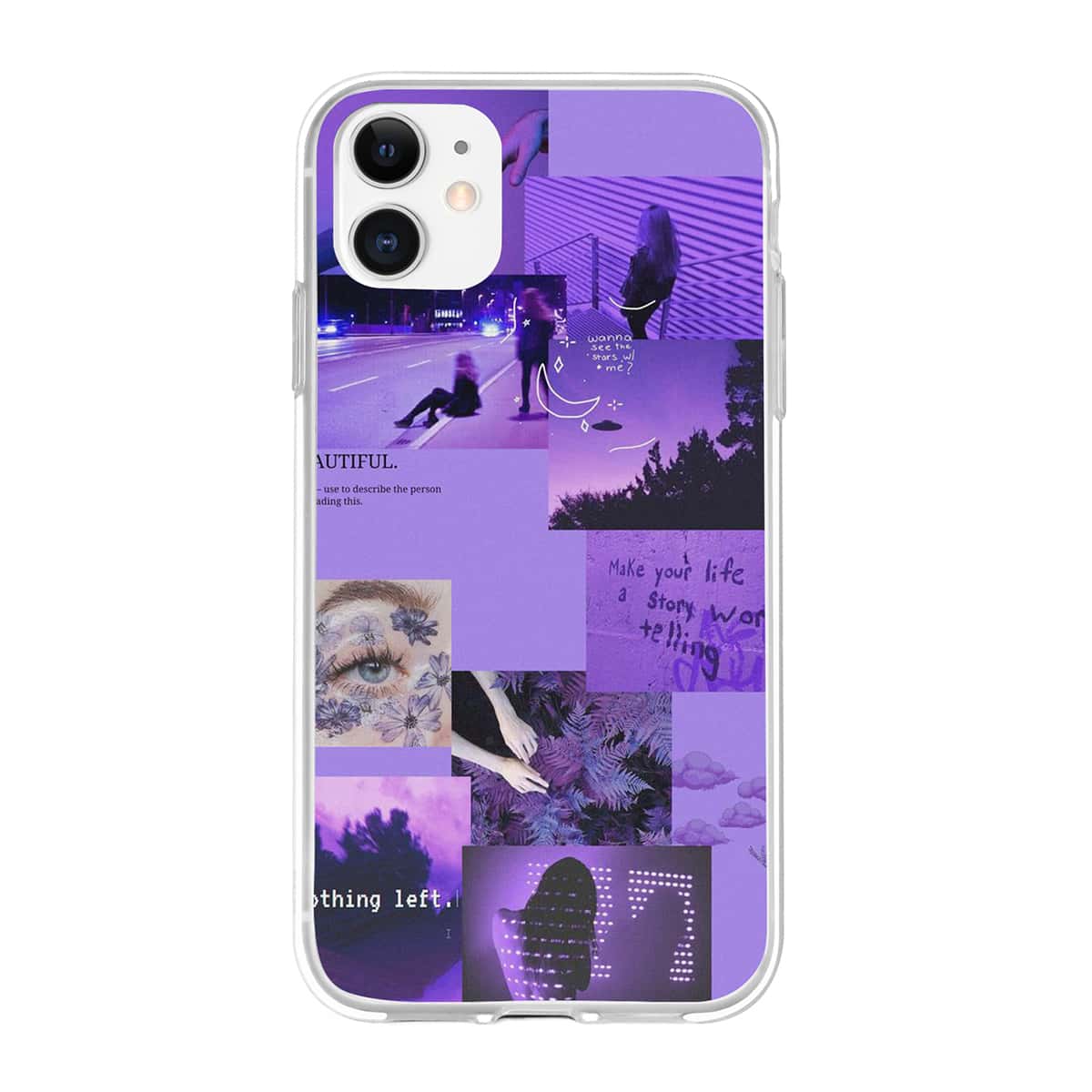 

Figure & Letter Graphic iPhone Case, Purple