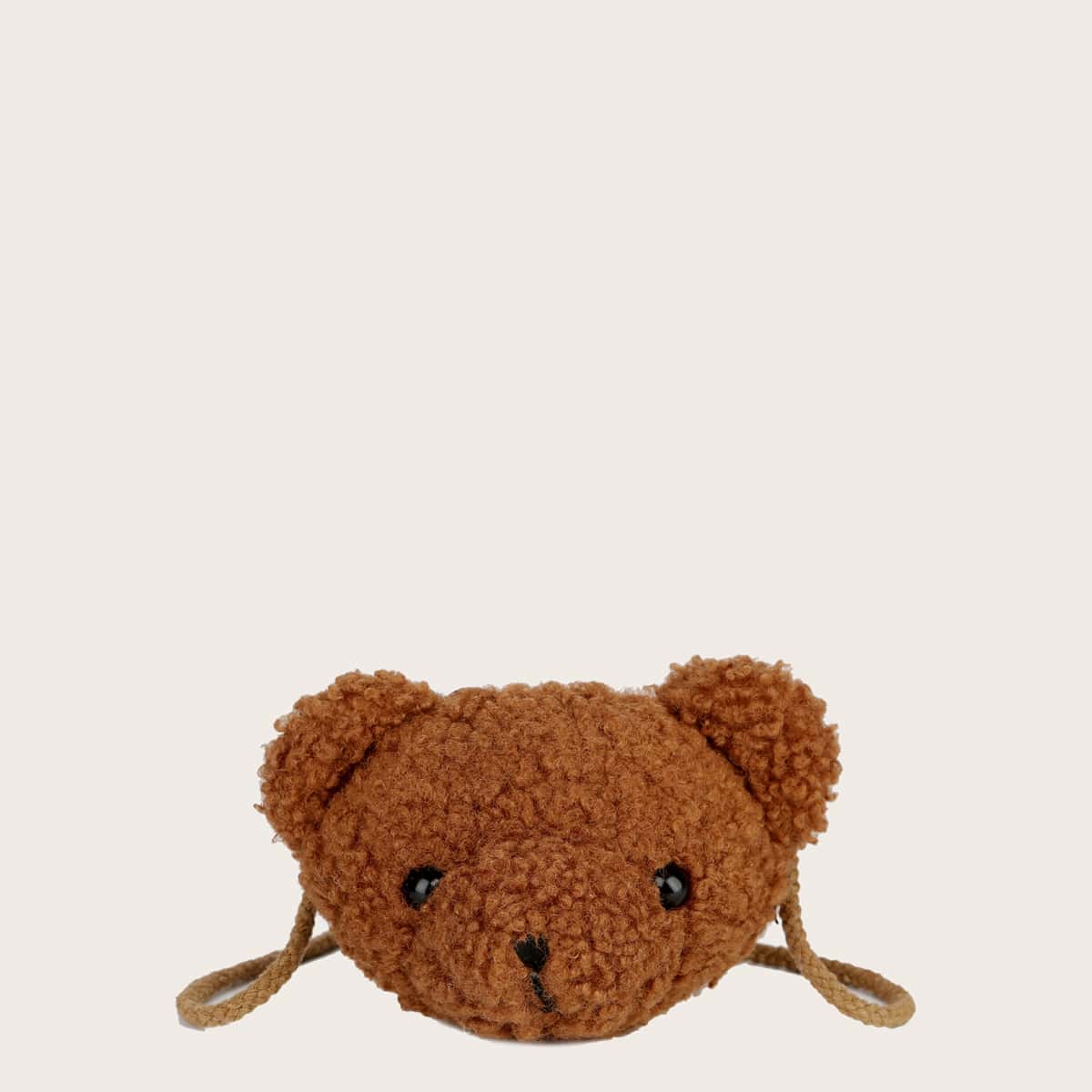 

Bear Shaped Fluffy Crossbody Bag, Brown