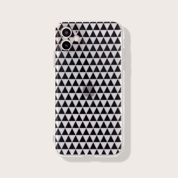 

Чехол для iPhone с геометрическим принтом, Чёрный