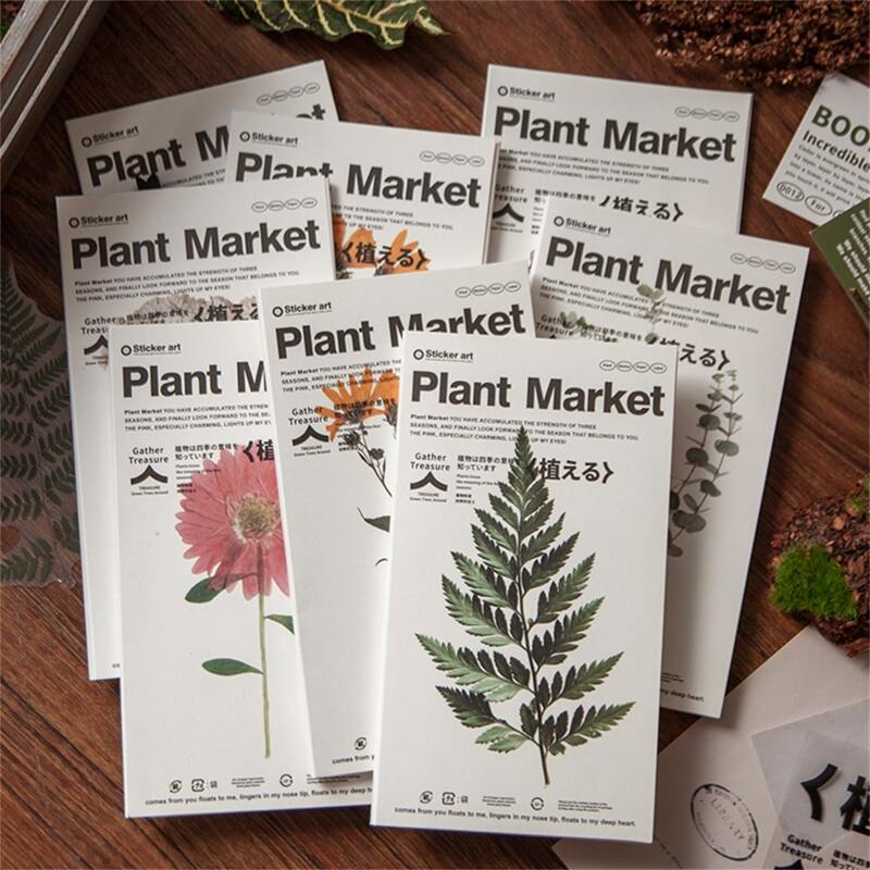 

17pcs Plants Print Random Sticker, Multicolor