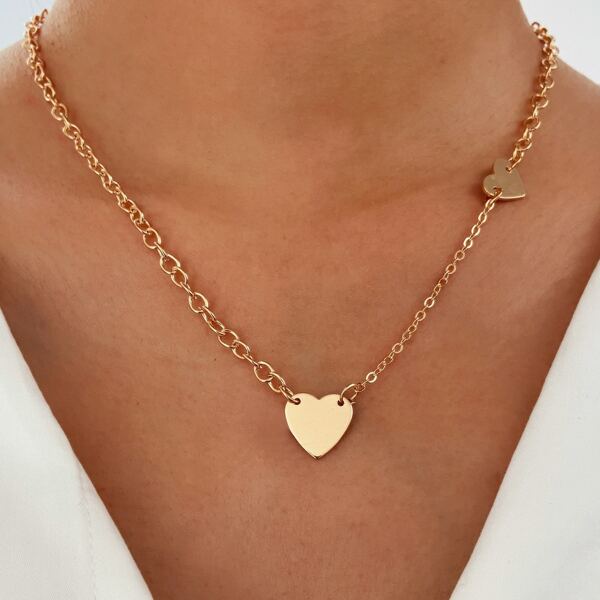 

Heart Design Necklace, Gold