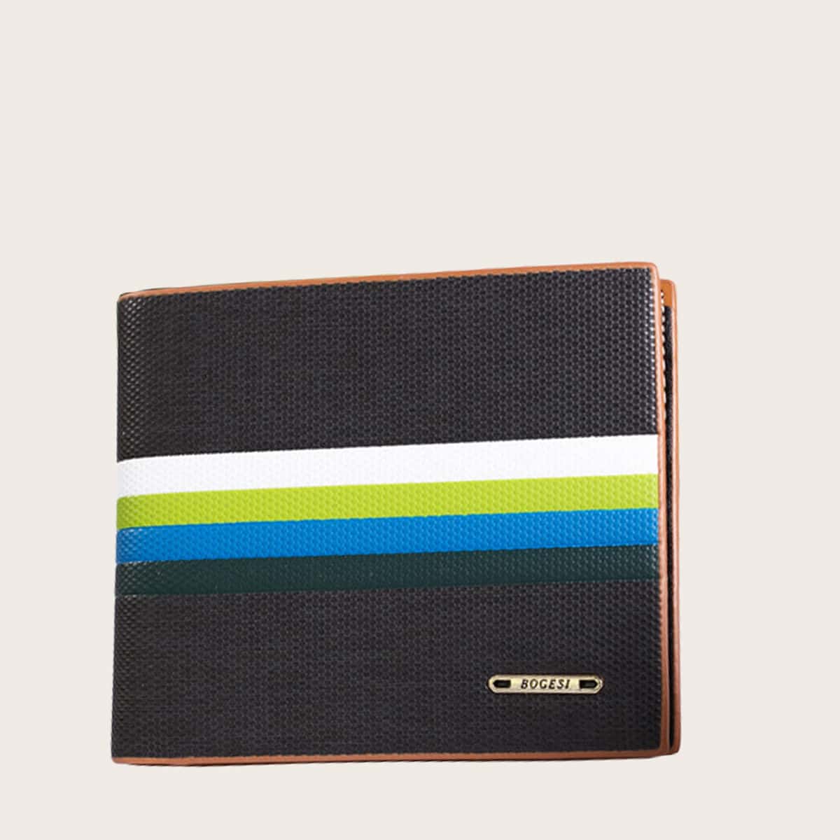

Guys Striped Graphic Fold Over Purse, Blue