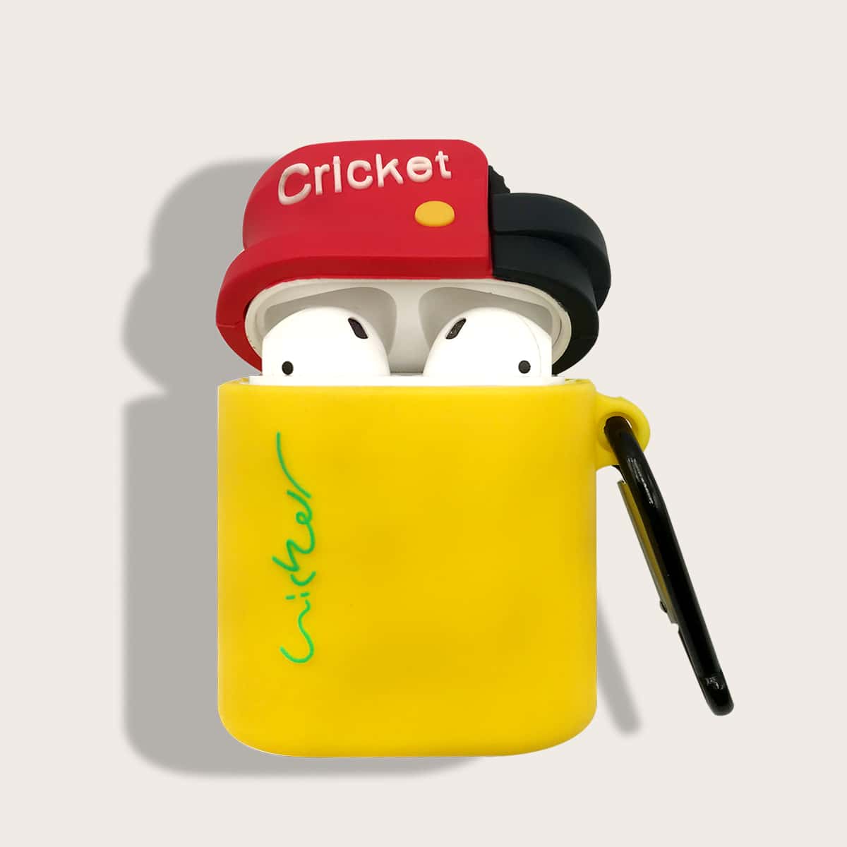 

Lighter Shaped AirPods Case With Hook, Yellow