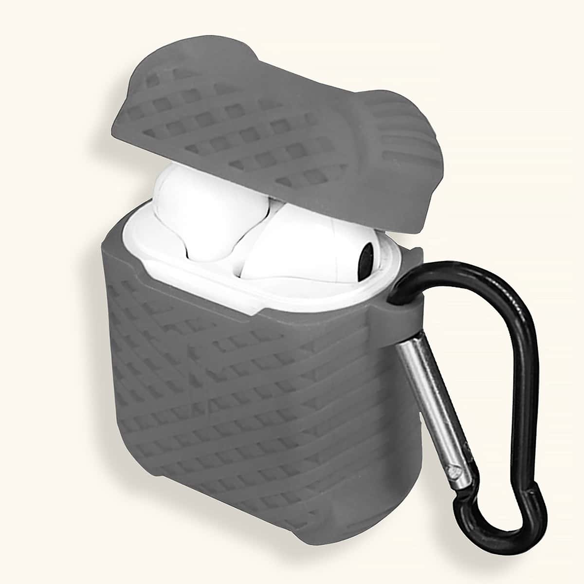 

Plain AirPods Case With Hook, Grey