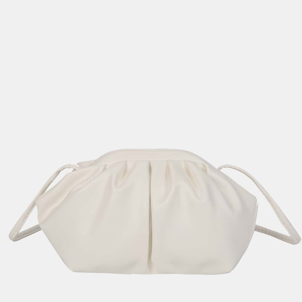 

Cloud Shaped Ruched Crossbody Bag, Beige