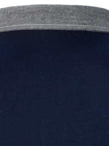 Manfinity Homme Áo thun có cổ Nam Nút Giải trí - Màu xanh hải quân - Xem 8