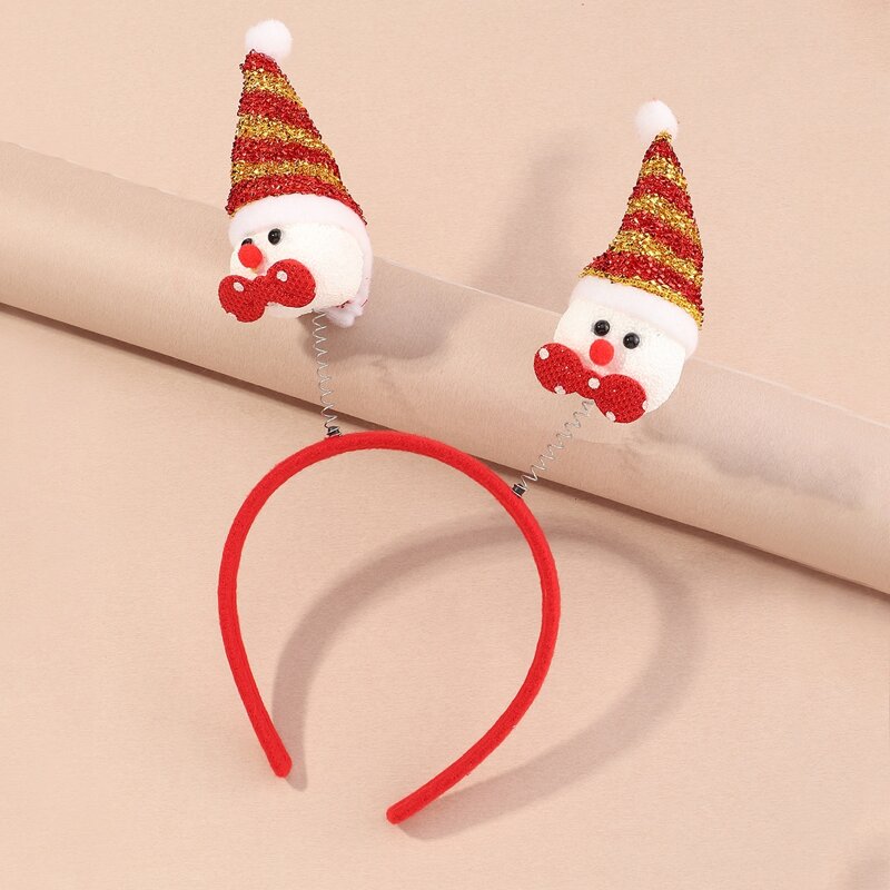 

Christmas Snowman Hair Hoop, Red and white