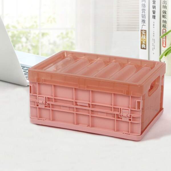 

1pc Foldable Storage Box, Pink